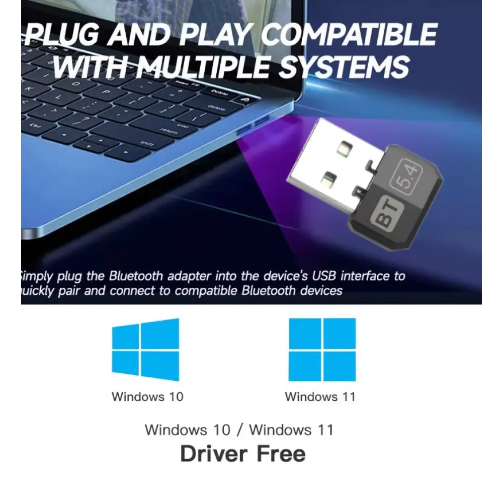 Bluetooth адаптер Dongle USB Bluetooth 5.4 Plug and play