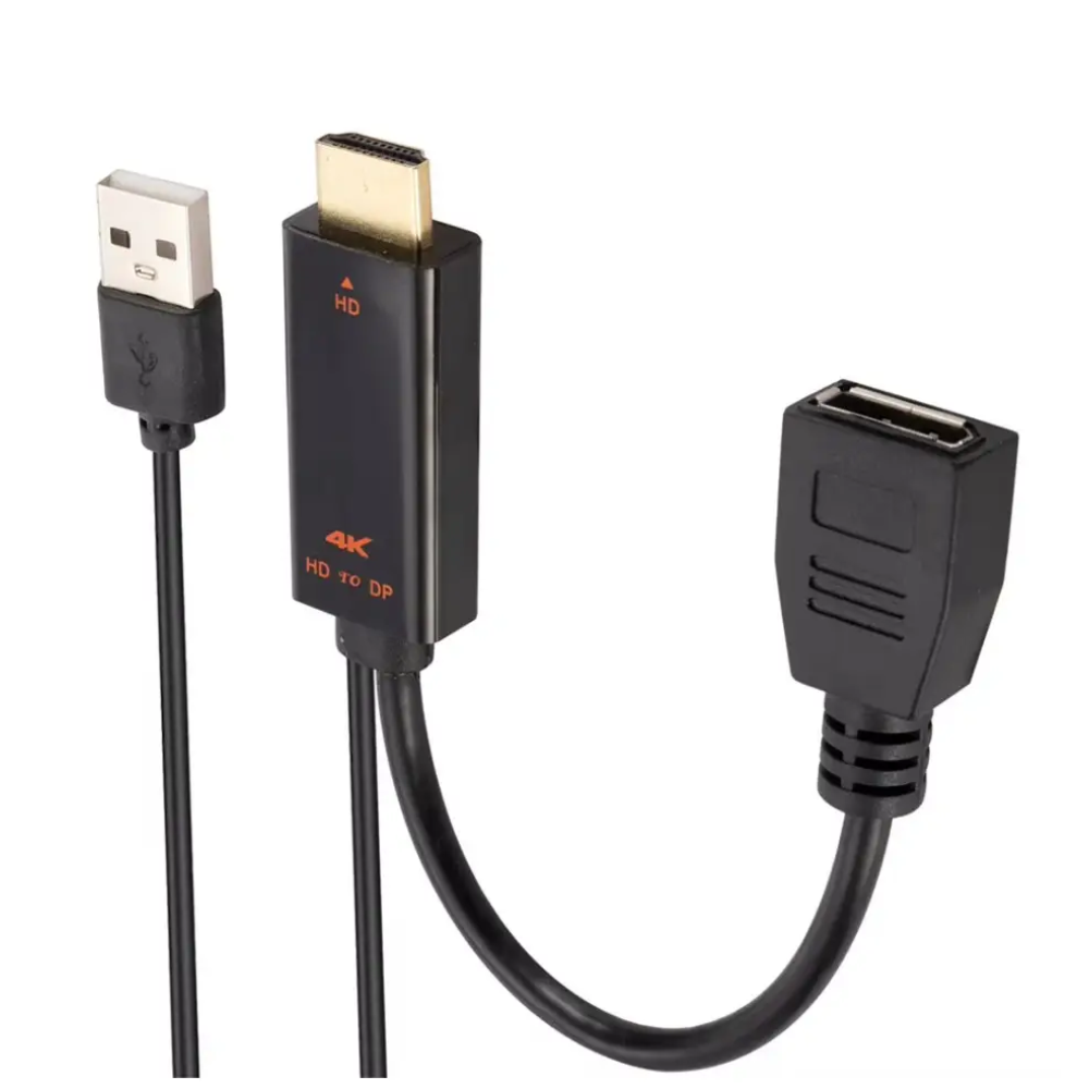 Адаптер перетворювач конвертер HDMI - DisplayPort з живленням USB. SmartGo