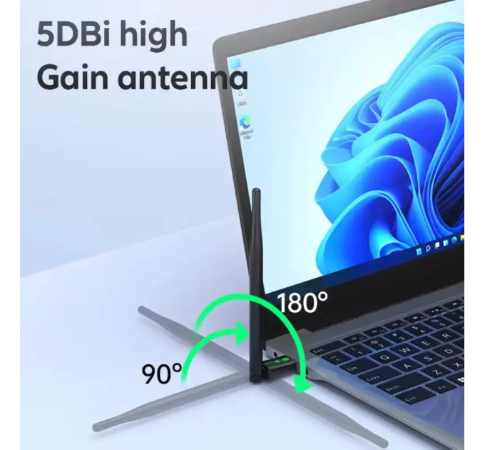 WIFI6 адаптер AX900 + Bluetooth 5.4 Plug and play Антенна