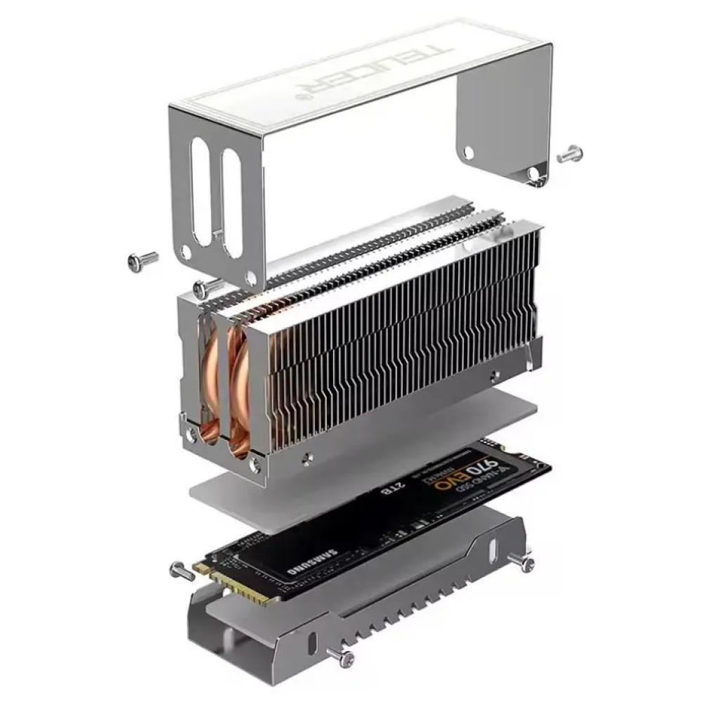 Радіатор охолодження TEUCER M2-10 M.2 SSD M2 2280 + термопрокладки