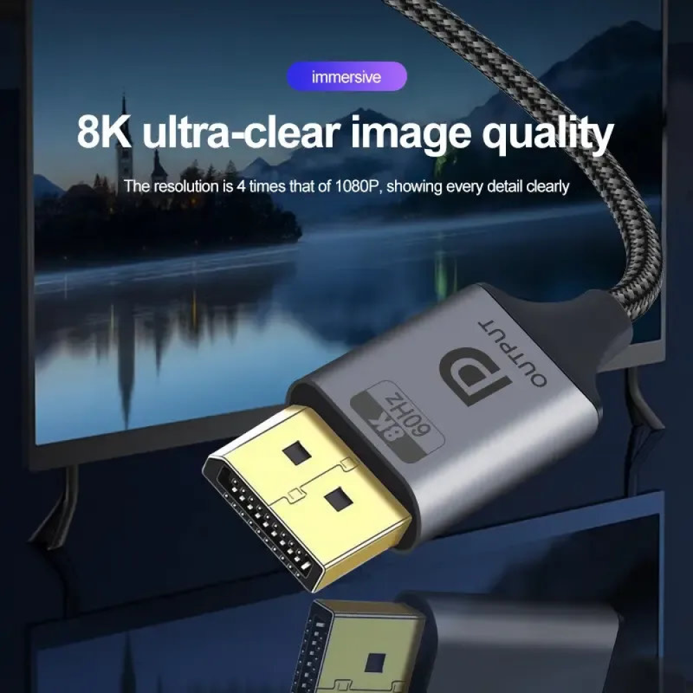 Адаптер конвертер перехідник DisplayPort - HDMI 8K SmartG