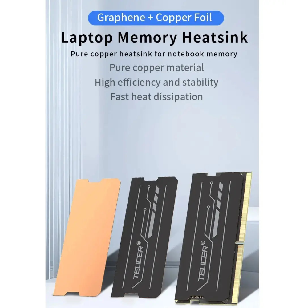 Радіатор охолодження SO-DIMM з графену та мідної фольги Teucer NC-67 (2шт)