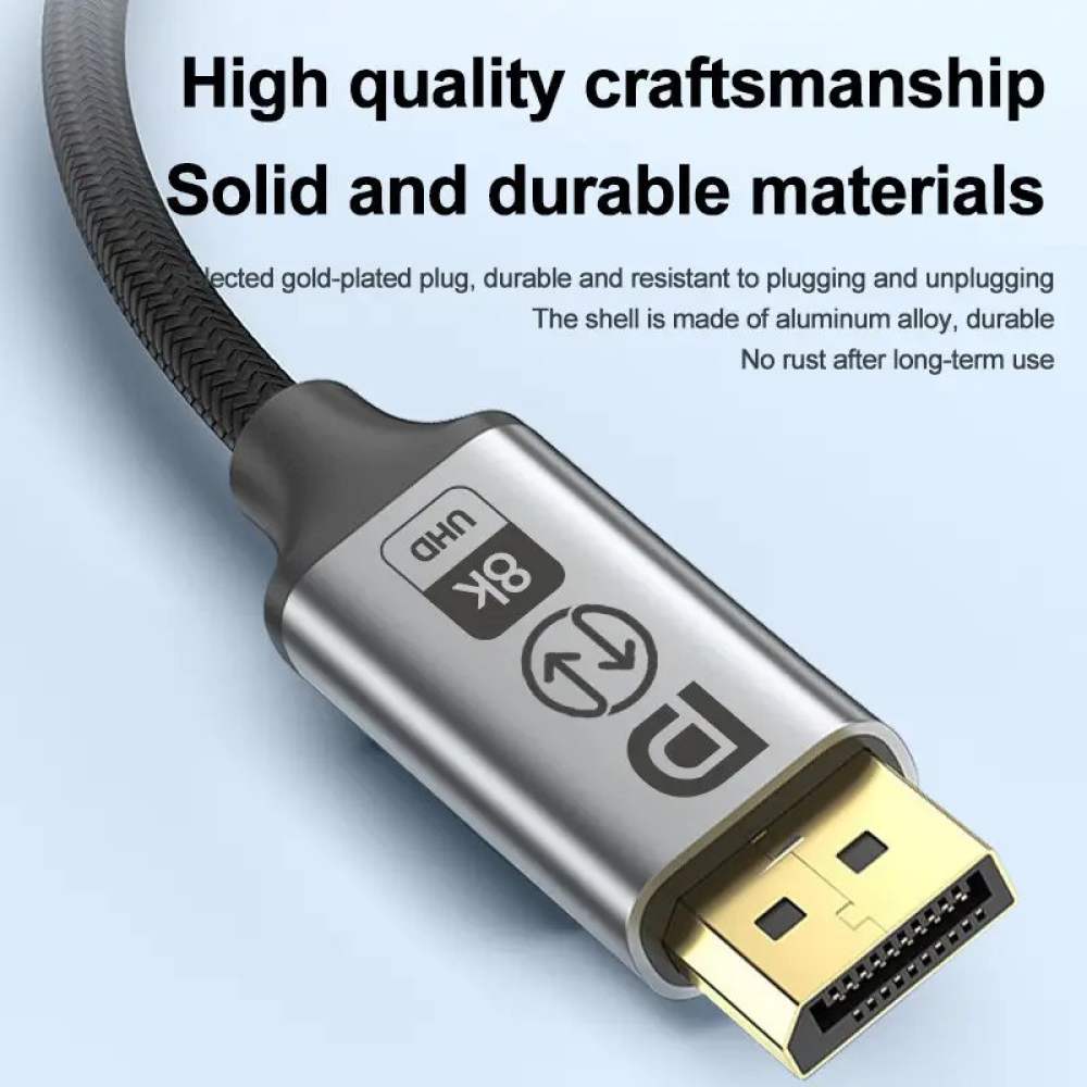 Двонаправлений Кабель  Type-C - DisplayPort 8K 60 Hz UHD 2м DP1.4 SmartG Bidir