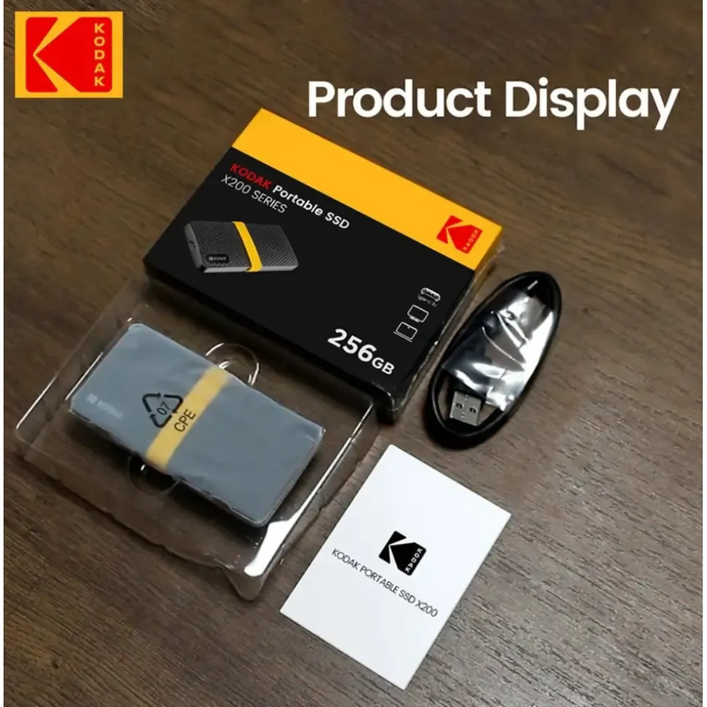 Зовнішній SSD диск Kodak X200  128 Gb, USB Type-C 3.1