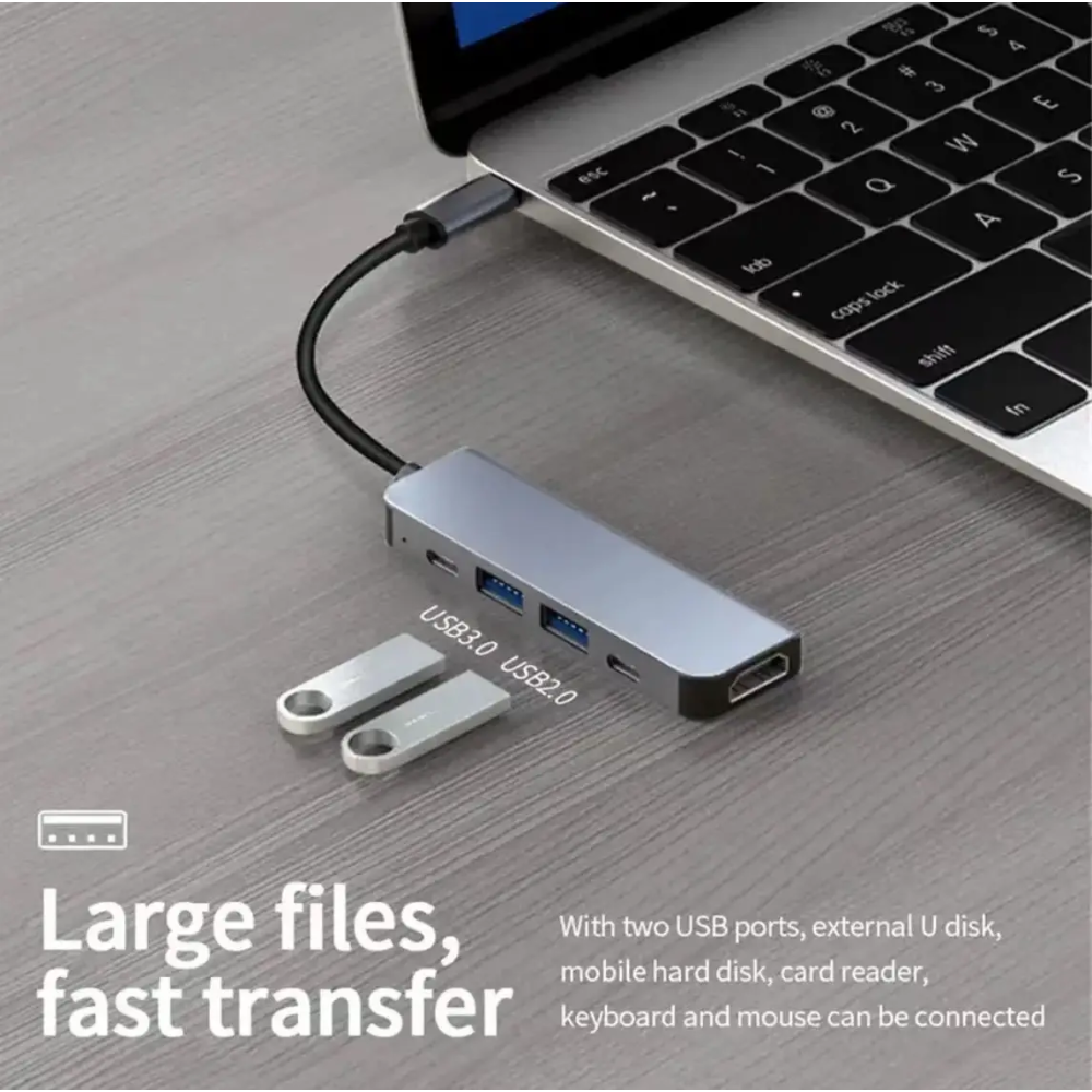 USB 3.0 хаб + конвертер HDMI 4K SmartGo HUC 5 у 1