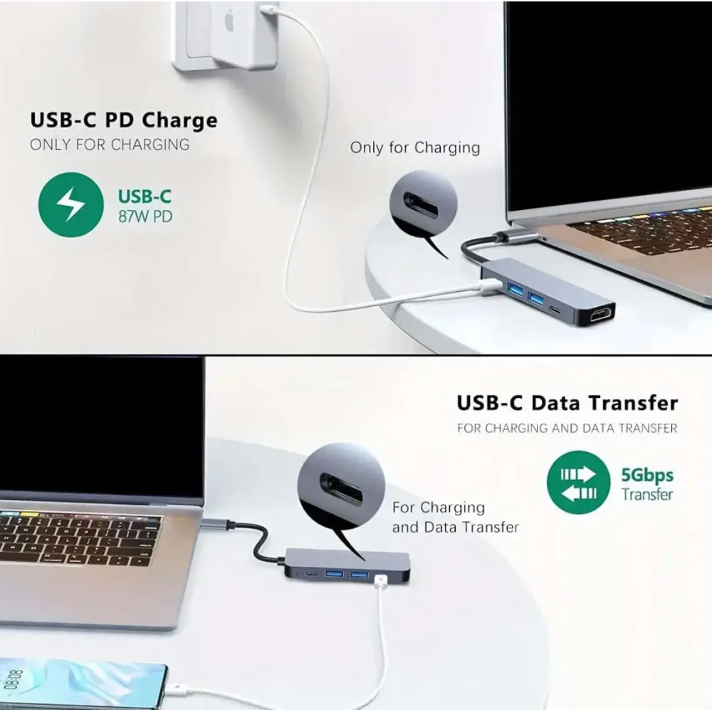 USB 3.0 хаб + конвертер HDMI 4K SmartGo HUC 5 у 1