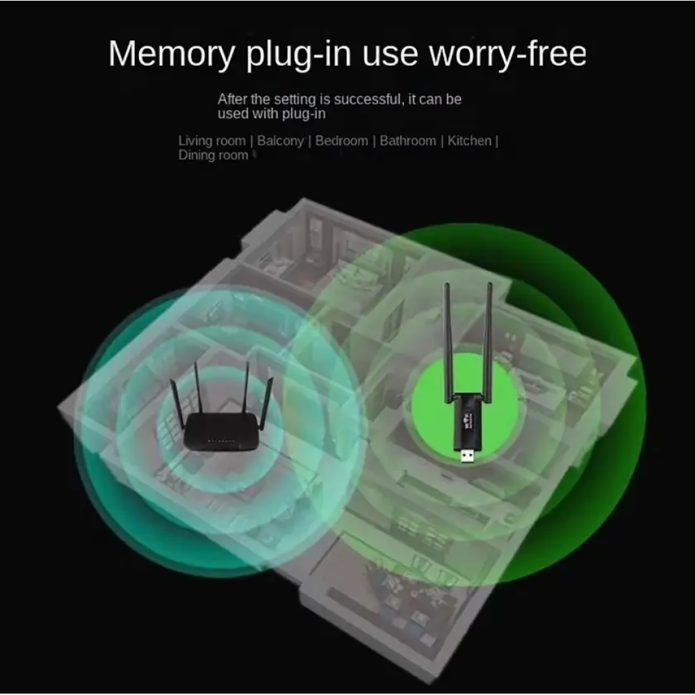Ретранслятор Wi-Fi 2.4Ghz 300Мбіт/с USB живлення
