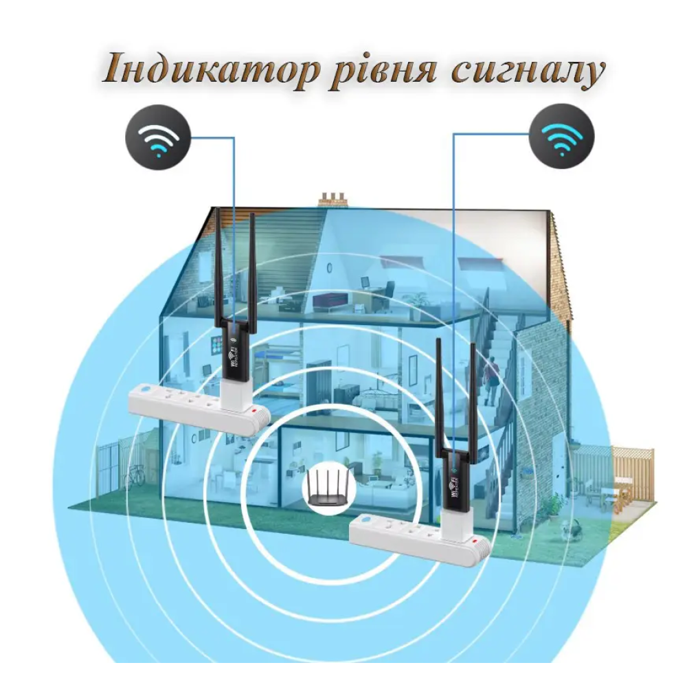 Ретранслятор Wi-Fi 2.4Ghz 300Мбіт/с USB живлення
