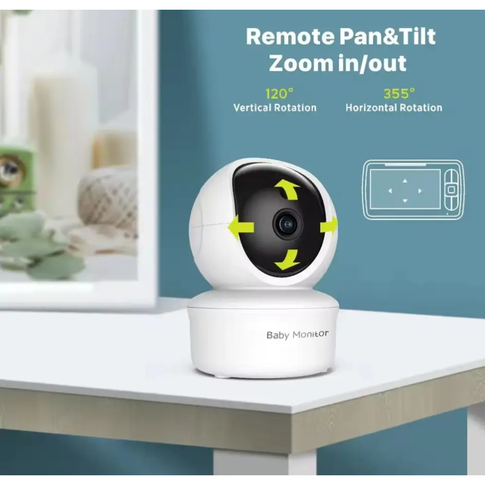 Відеоняня Baby Monitor SM650 з монітором 5'' двостороннім зв'язком та нічним баченням Радіоняня