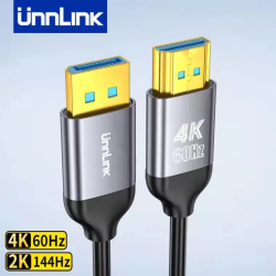 Кабель DisplayPort - HDMI 4K 60Hz 1м UnnLink