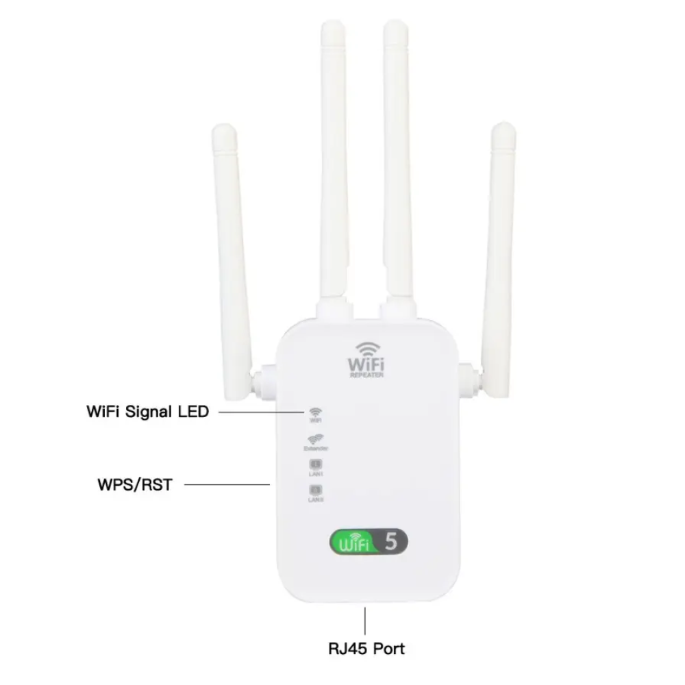 Ретранслятор Wi-Fi 5Ghz/2.4Ghz AC1200Mbps двухдиапазанонный 802.11ac