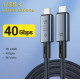Кабель  Type-c - Type-c Usb 4.0 Type-C Gen2 40Gbps 8K @ 60Hz 240W AV audio video 1.5м  SmartGo Дата кабель