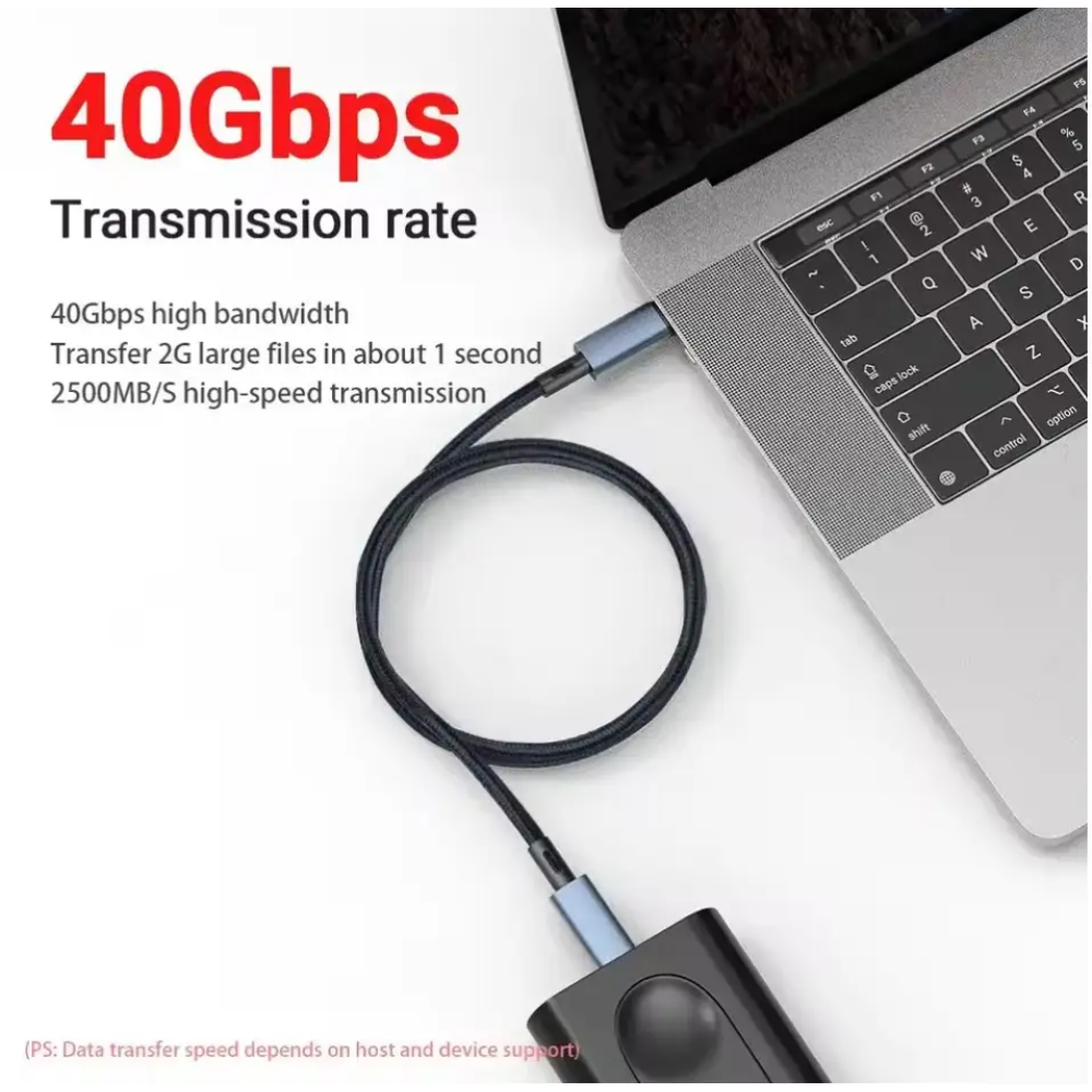 Кабель  Type-c - Type-c Usb 4.0 Type-C Gen2 40Gbps 8K @ 60Hz 1240W AV audio video 1.5м SmartGo Дата кабель