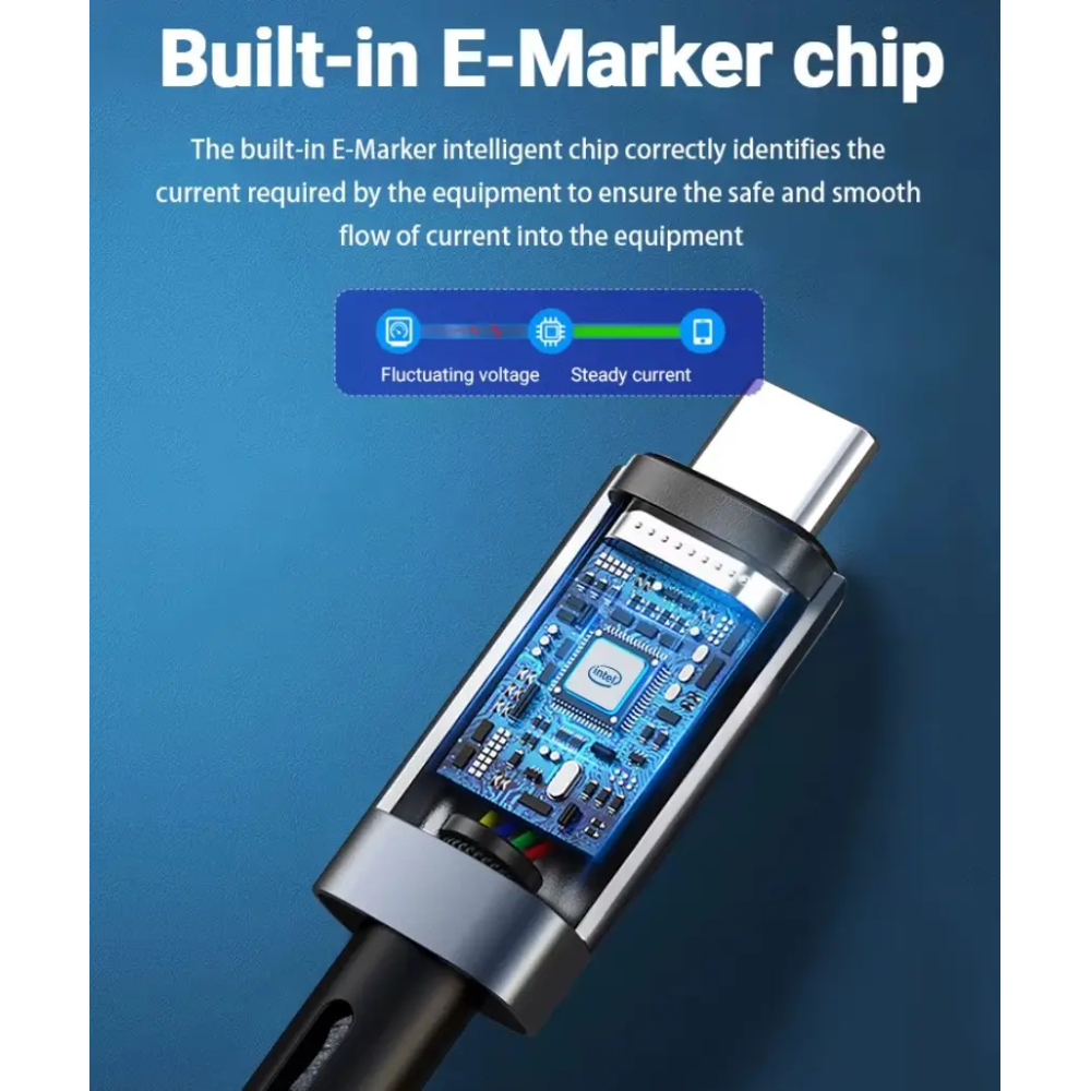 Кабель  Type-c - Type-c Usb 4.0 Type-C Gen2 40Gbps 8K @ 60Hz 1240W AV audio video 1.5м SmartGo Дата кабель