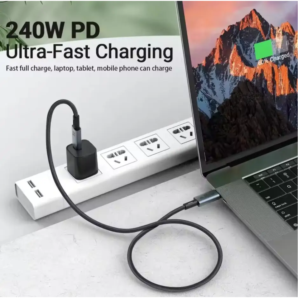 Кабель  Type-c - Type-c Usb 4.0 Type-C Gen2 40Gbps 8K @ 60Hz 1240W AV audio video 1.5м SmartGo Дата кабель
