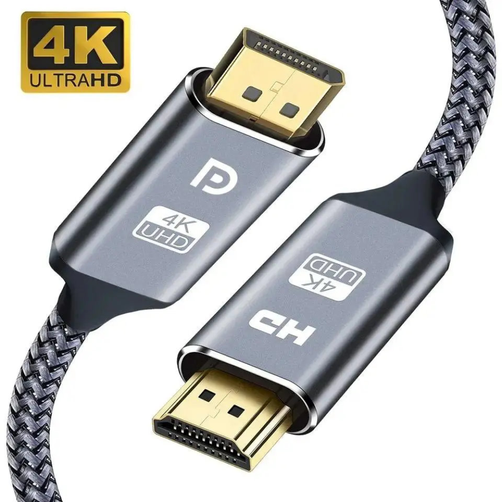Кабель Display Port - HDMI 4K 3м в оплетці SmartG