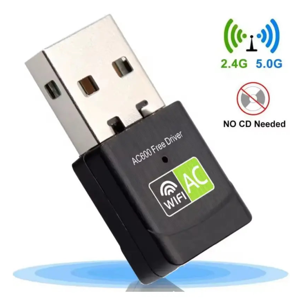 WIFI адаптер AC600 WIFI5 дводіапазонний USB Plug and play