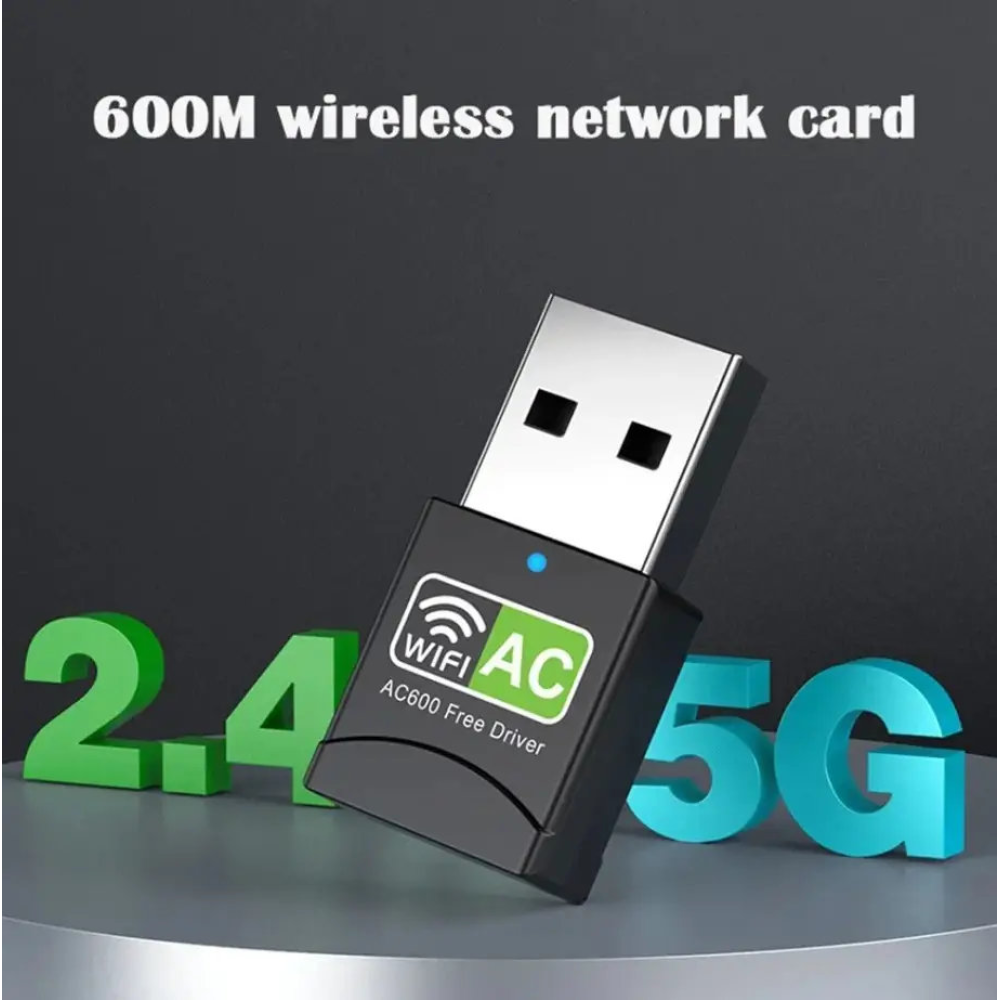 WIFI адаптер AC600 WIFI5 дводіапазонний USB Plug and play