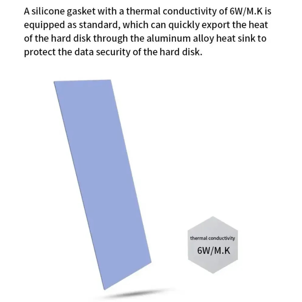 Радіатор охолодження SSD M.2  2280 + термопрокладки Teucer M.2-4 2280