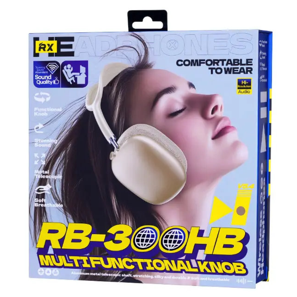 Bluetooth навушники Remax RB-300HB BT5.4 з мікрофоном Silver