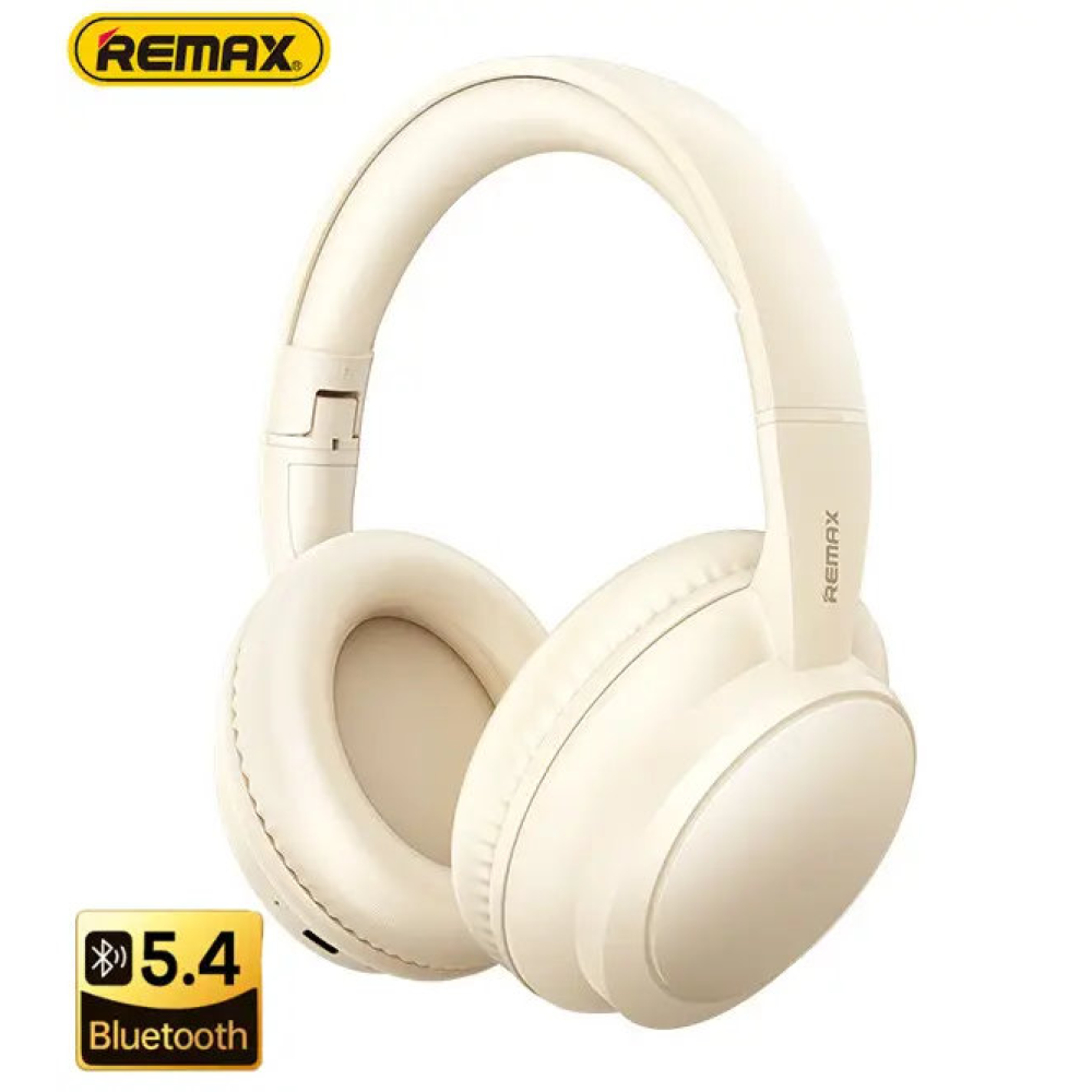 Bluetooth навушники Remax RB-100HB BT5.4 з мікрофоном Бежеві