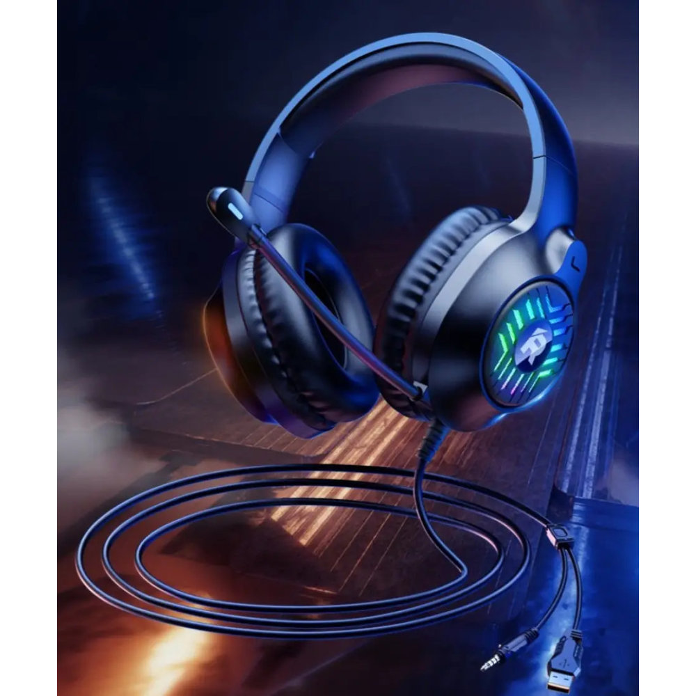 Навушники ігрові Remax RM-705 Gaming  гарнитура  з мікрофоном USB + 3.5mm mini Jack