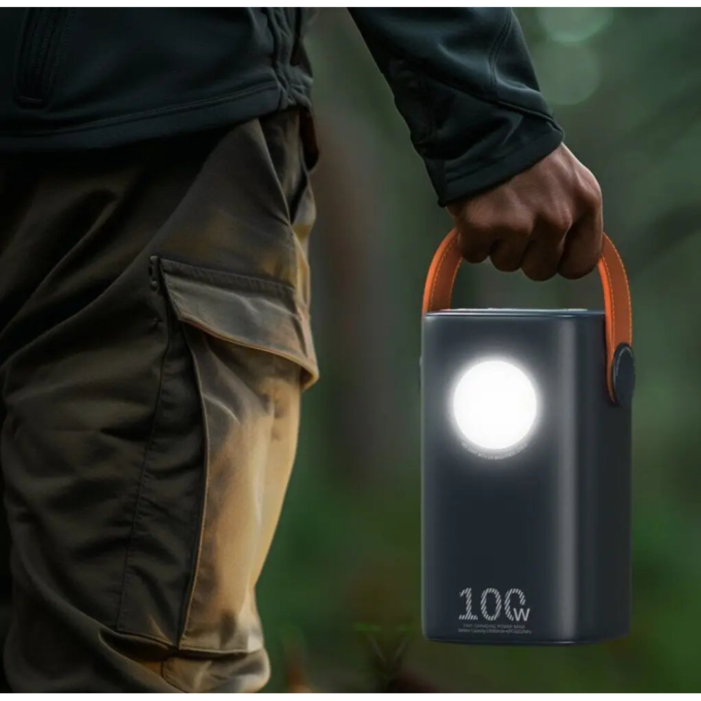 УМБ Павербанк 60000mAh 100W  Remax RPP-100  QC3.0 PD100W Швидка зарядка + Фонарь Ліхтар. Синій Powerbank