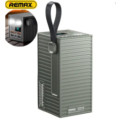 УМБ Павербанк 60000mAh 22.5W+20W  Remax RPP-609 Pro QC3.0 PD Швидка зарядка + Фонарь Ліхтар. Сірий Powerbank