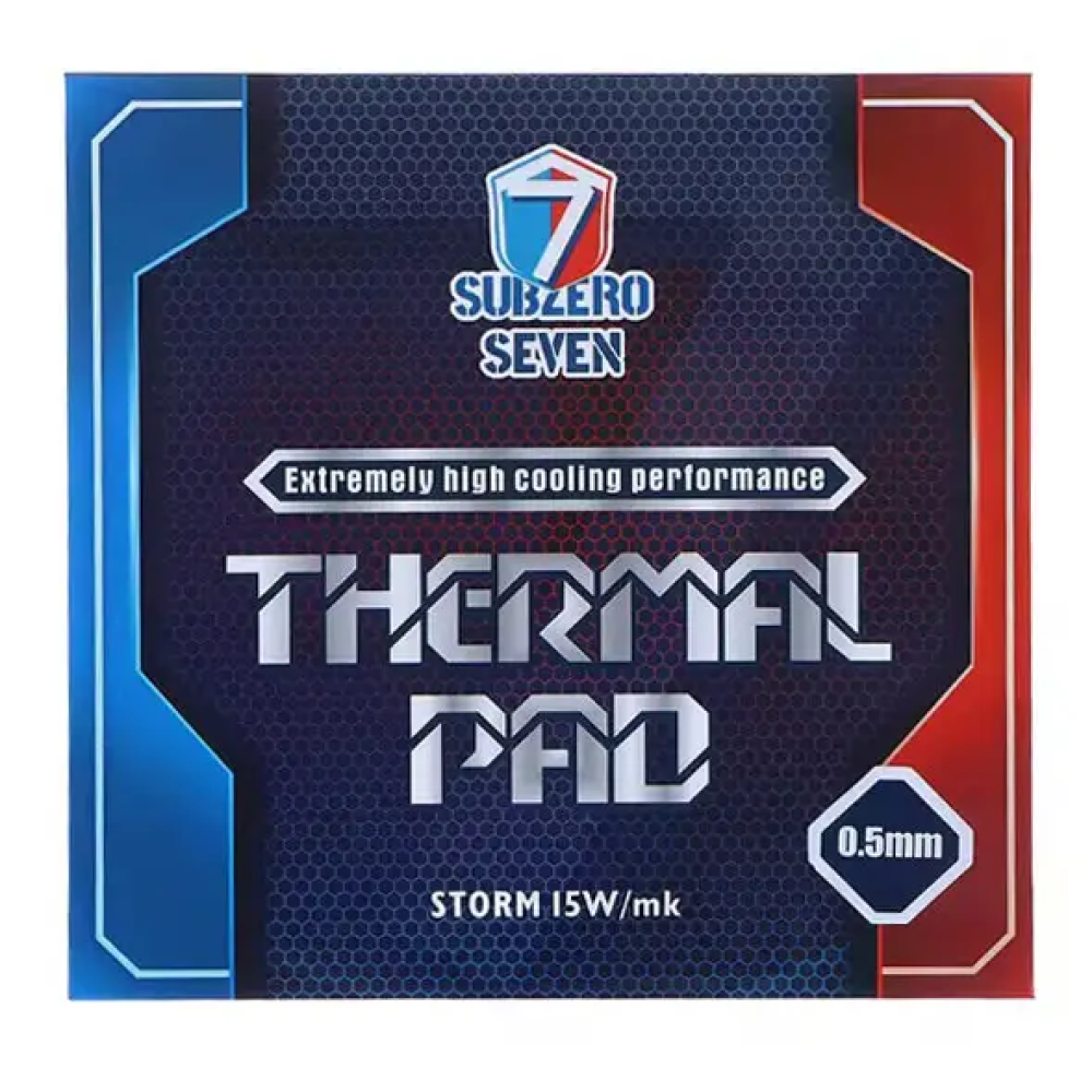 Термопрокладка SubZero Seven Storm 15 W/mK 100x100x0.5 мм