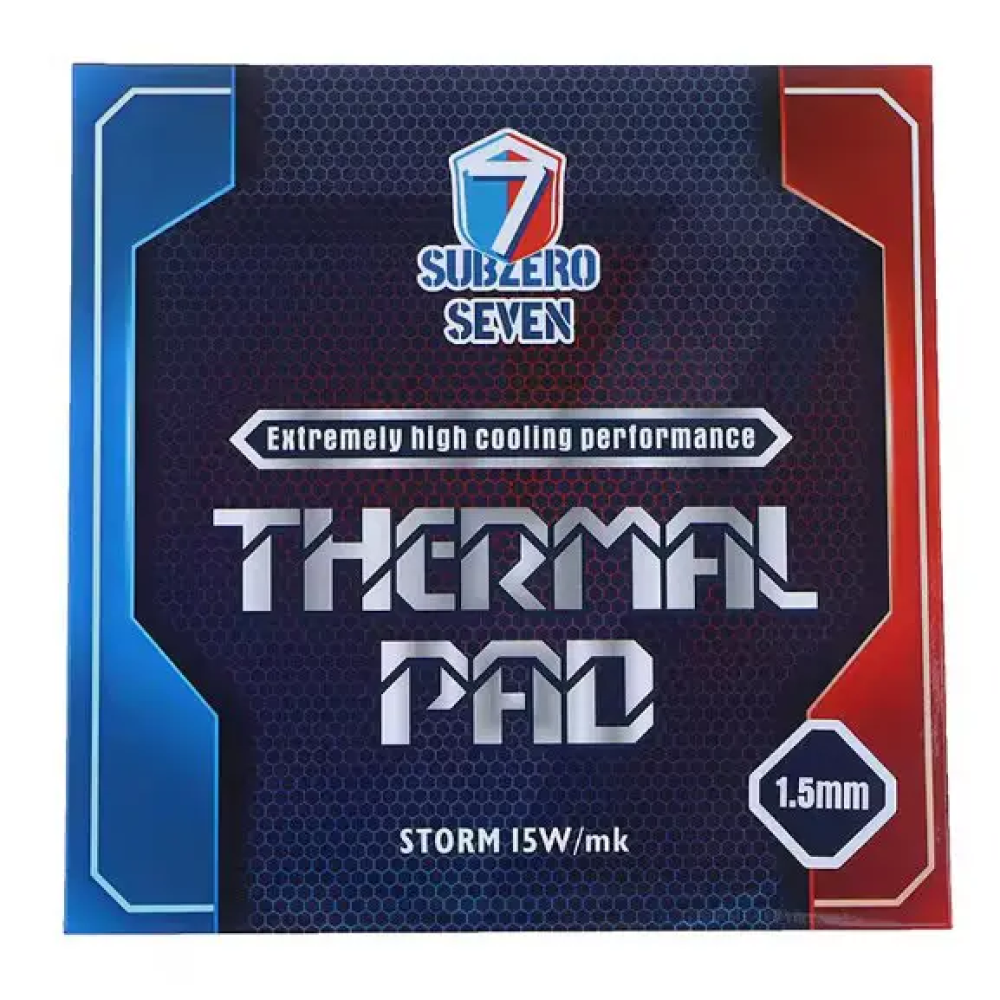 Термопрокладка SubZero Seven Storm 15 W/mK 100x100x1.5 мм
