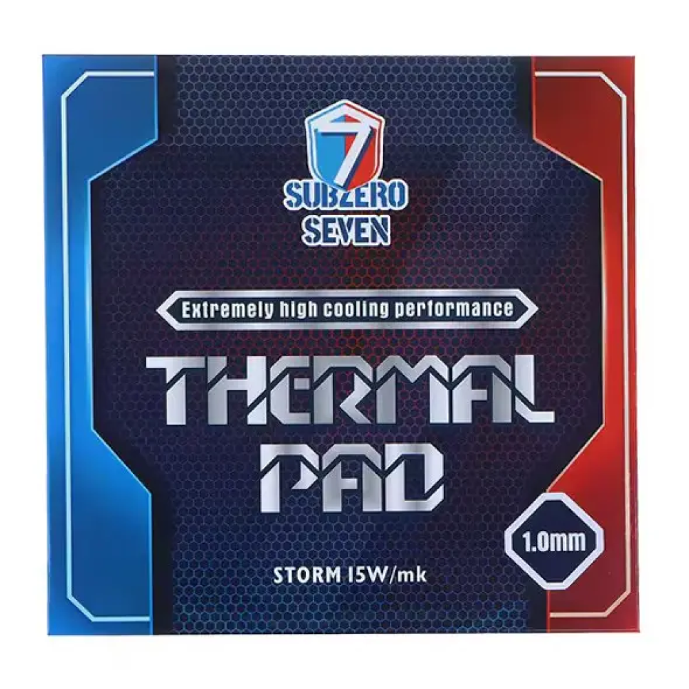 Термопрокладка SubZero Seven Storm 15 W/mK 100x100x1мм