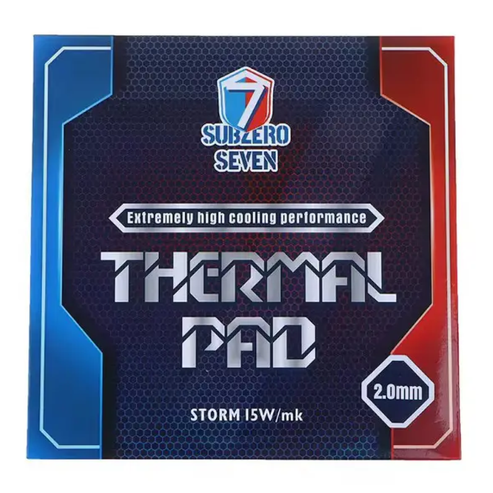 Термопрокладка SubZero Seven Storm 15W/mK 100x100x2 мм