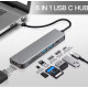 USB 3.0 хаб + кардридер + конвертер HDMI 4K SmartGo 6 в 1
