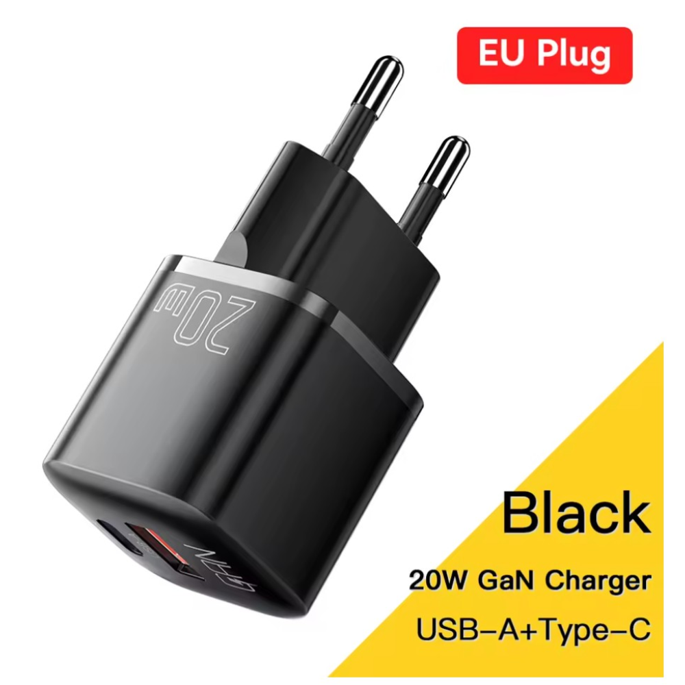 Мережевий зарядний пристрій Essager 20W QC3.0  AFC FCP SCP  (Швидка зарядка)