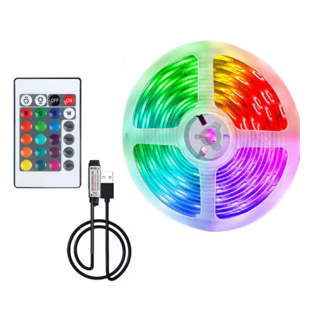 Світлодіодна RGB стрічка 5050 USB 5м с пультом