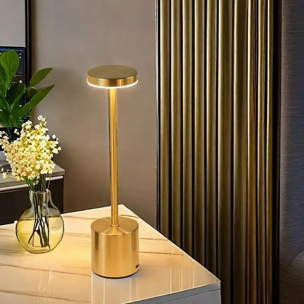 Акумуляторна Настільна лампа LedLine circle gold