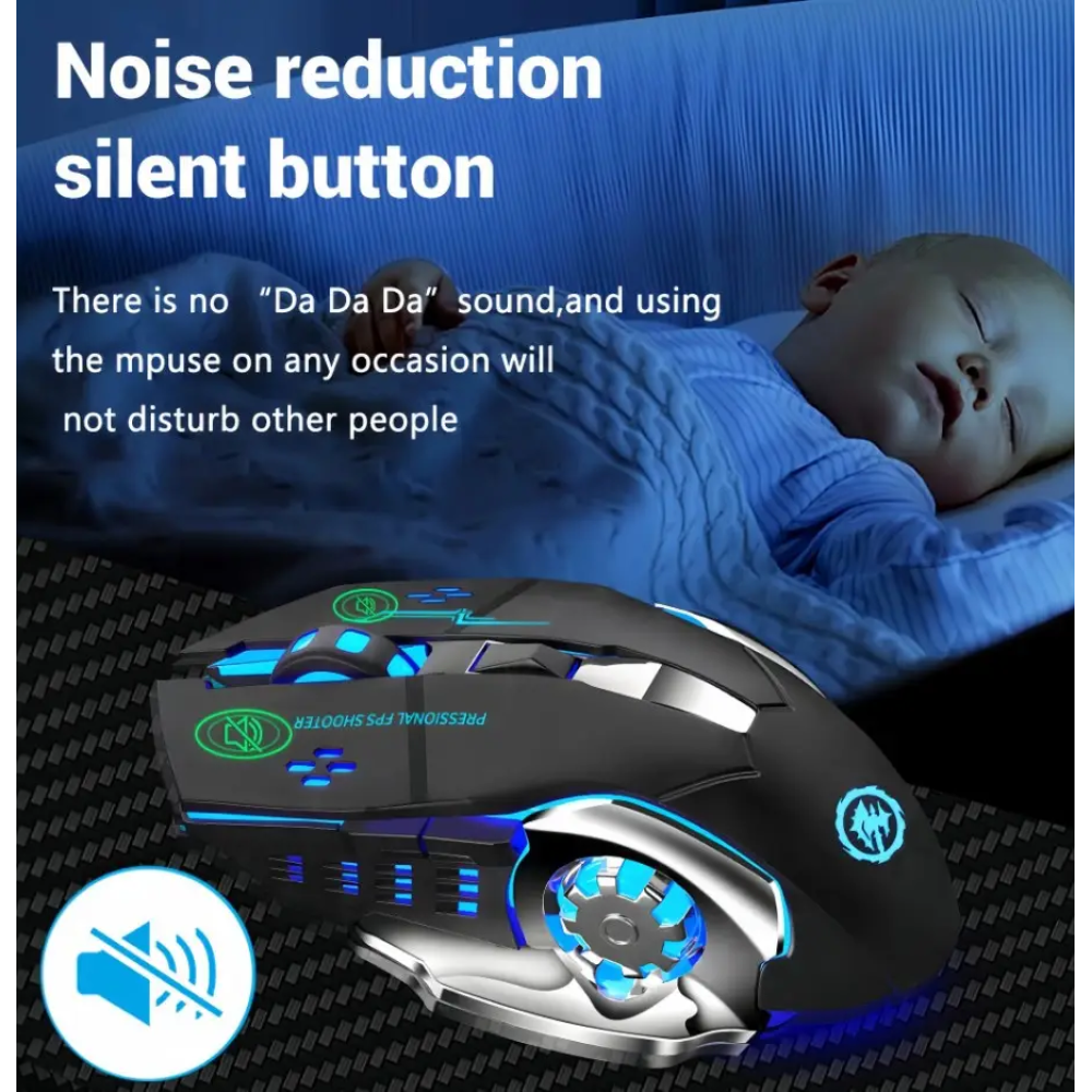 Бездротова ігрова миша T2 RGB Bluetooth 5.2 + 2.4Ghz безшумна, акумулятор, Type-C