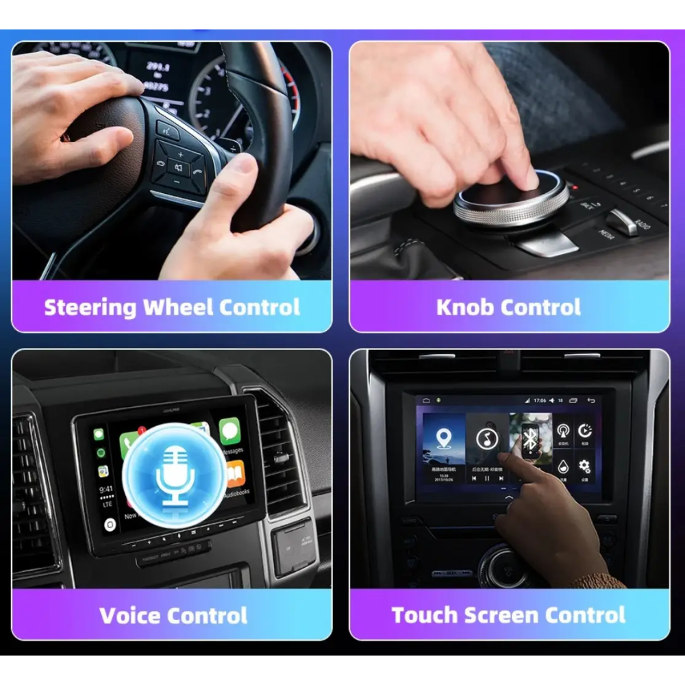 Адаптер беспроводной для Apple CarPlay и Android Auto 2in1 USB WIFI5 Bluetooth 5.0 С переходниками