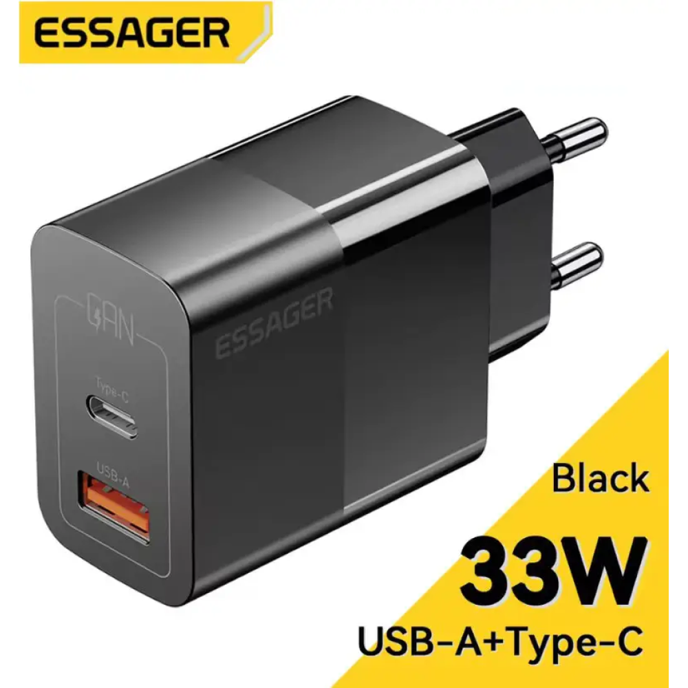Сетевое зарядное устройство Essager 33W ES-CD29 GAN черное
