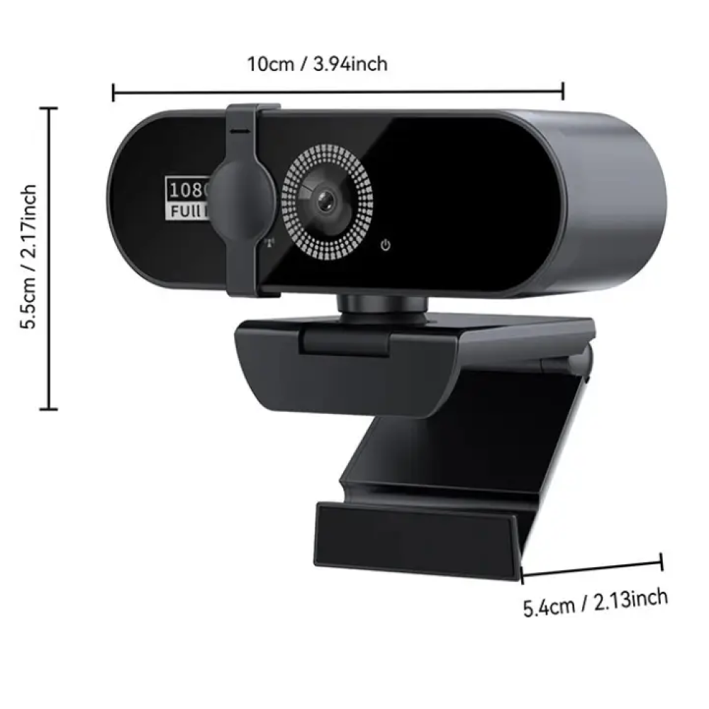 Веб-камера 4K 3840×2160 Автофокус, Мікрофон, Plug and Play USB зі шторкою безпеки