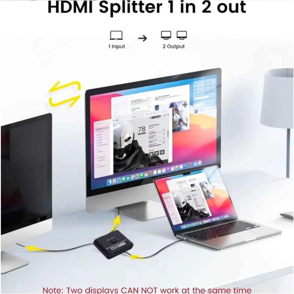 HDMI Switcher Splitter  - 2Х-направленный переключатель  свитч HDMI сплиттер