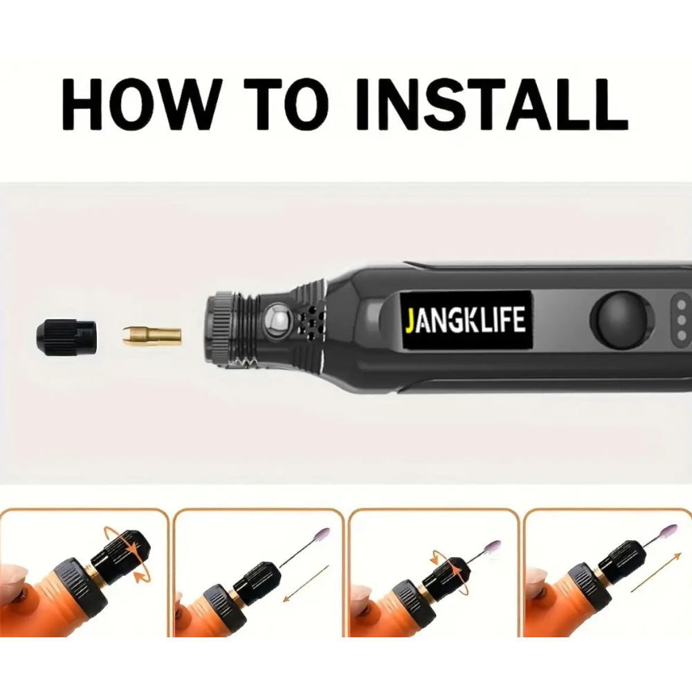 Акумуляторний гравер JANGKLIFE 36-в-1 5000–15000 об/хв