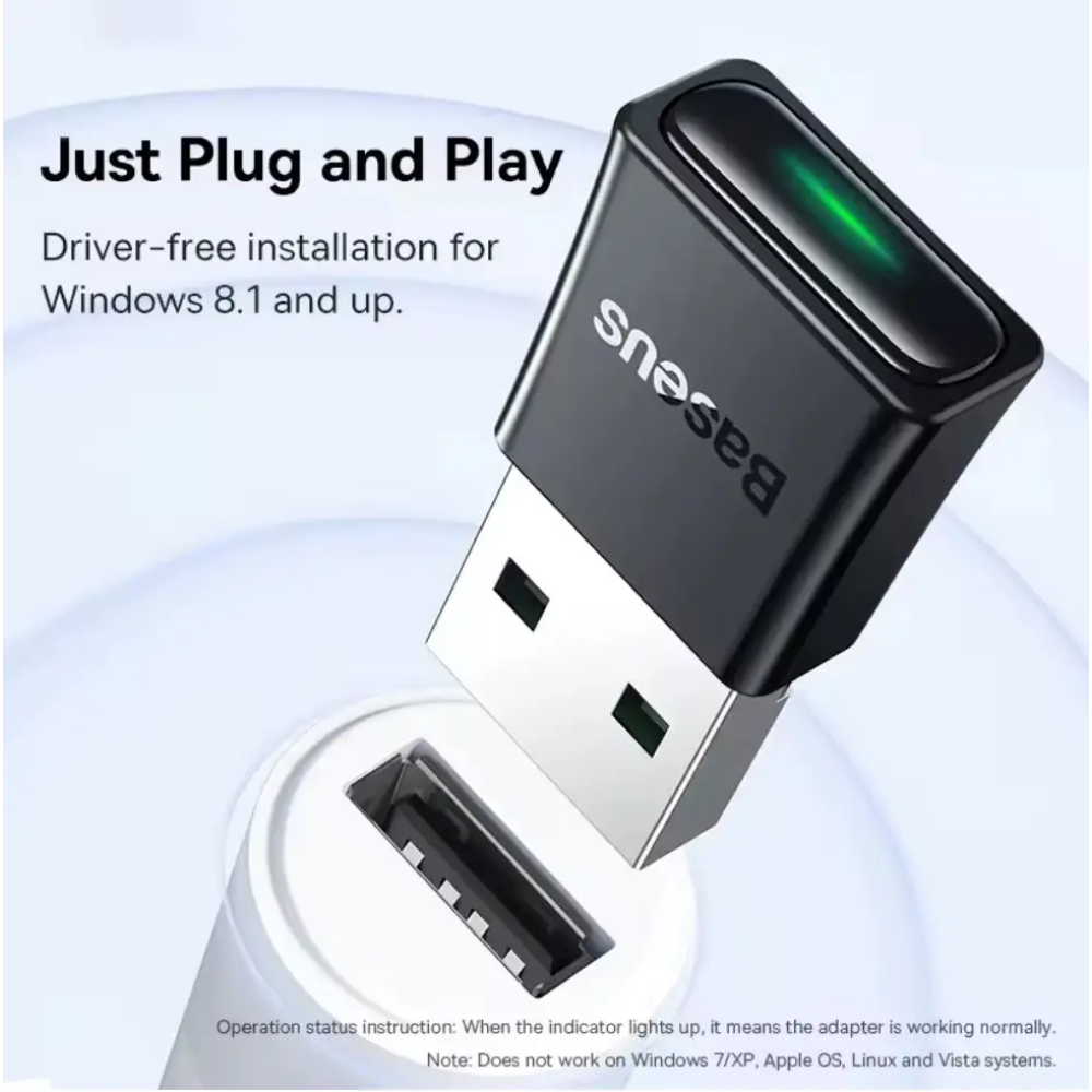 Bluetooth адаптер Dongle USB Bluetooth 5.3 Baseus BA07
