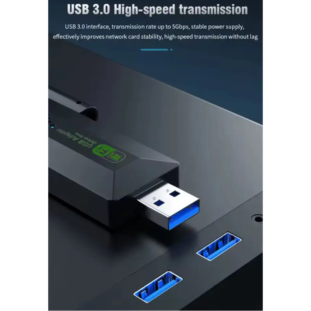 Wi-Fi адаптер AC1200 WiFi5 USB 3.0 5Ггц+2.4Ггц 4 антенны