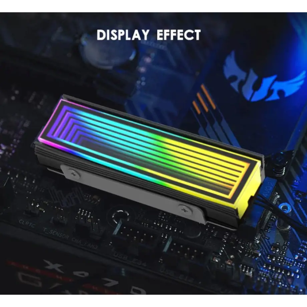Радіатор охолодження RGB SSD M.2 2280 + термопрокладки Coolcirc ARGB Sync