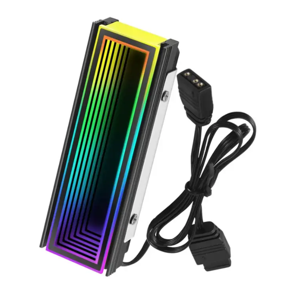 Радіатор охолодження RGB SSD M.2 2280 + термопрокладки Coolcirc ARGB Sync