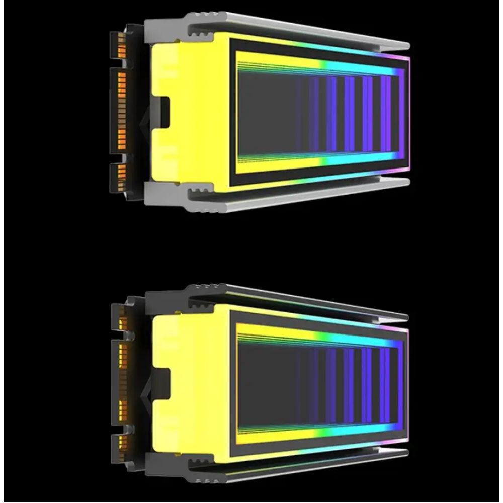 Радіатор охолодження RGB SSD M.2 2280 + термопрокладки Coolcirc ARGB Sync