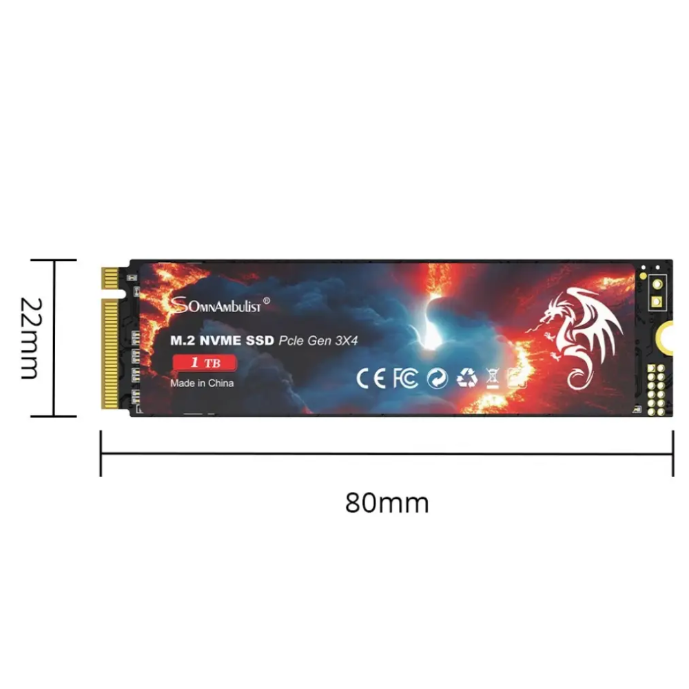 SSD диск m.2 NVME PCIe 3.0x4 256gb SomnAmbulist 2280 3D NAND