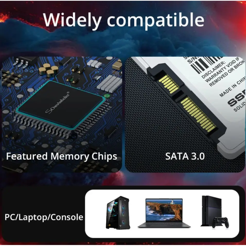 SSD диск 256gb SomnAmbulist SATA lll 2.5'' 3D NAND