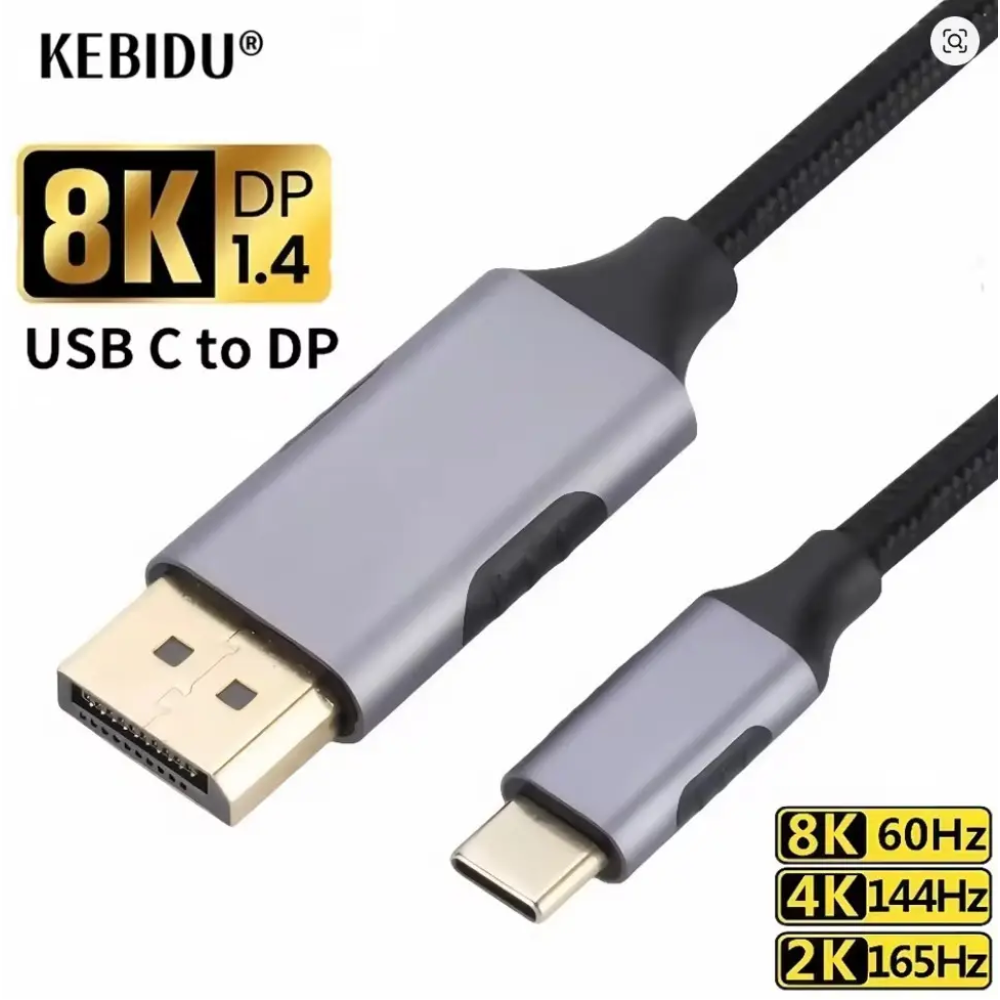 Кабель Type-C - DisplayPort 8K-60Hz 4K-144Hz 2K-240Hz 2м DP1.4